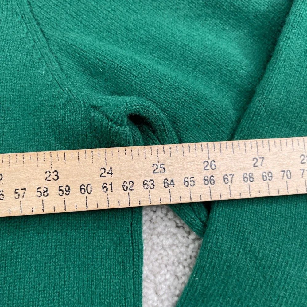 Polo Ralph Lauren Sweater Mens XXL Green Wool Quarter Zip Pullover Classic Logo